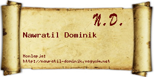 Nawratil Dominik névjegykártya